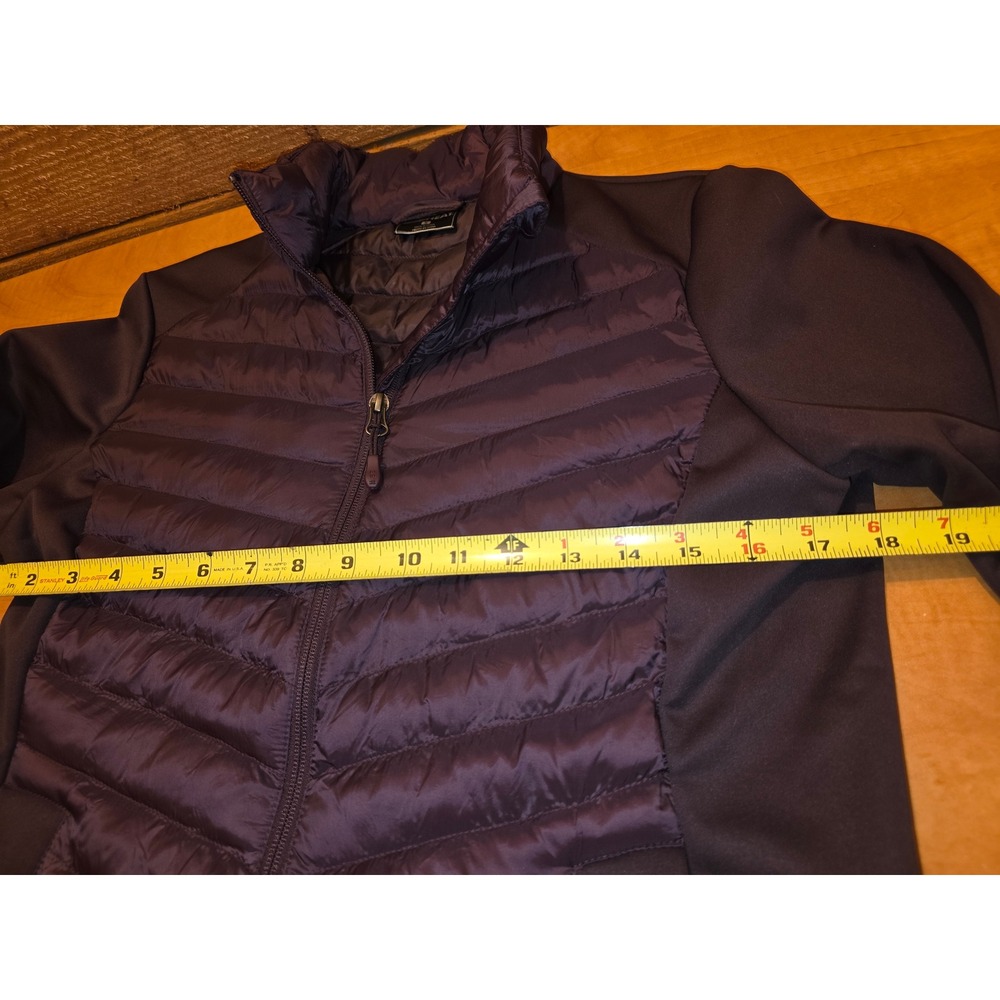 32 Degrees Heat Womens Mixed Media Quilted Puffer Jacket Plum Purple Small - Picture 5 of 7